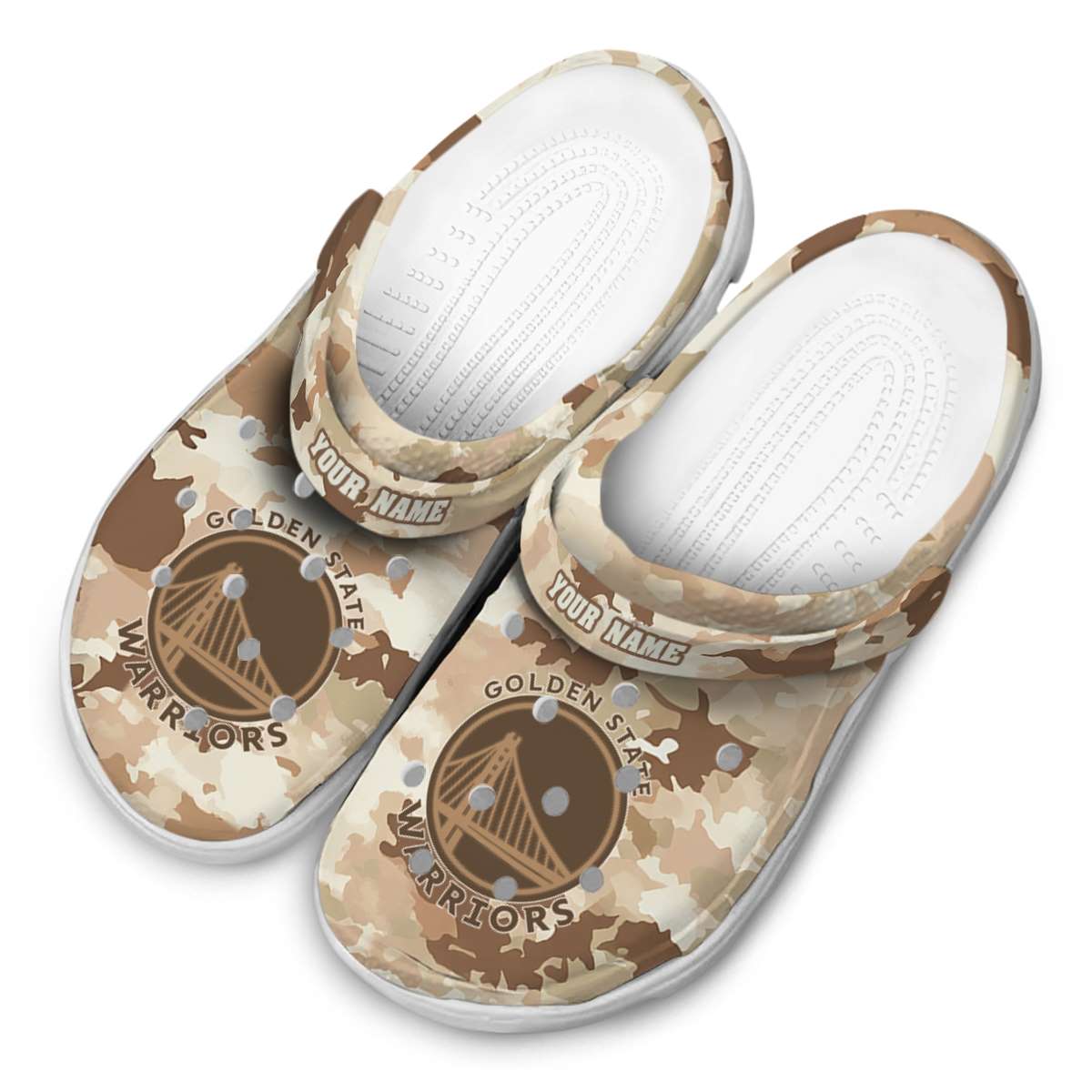 Golden State Warriors NBA Sport Crocs Crocband Clogs Shoes Comfortable For Men Women and Kids - Image 4