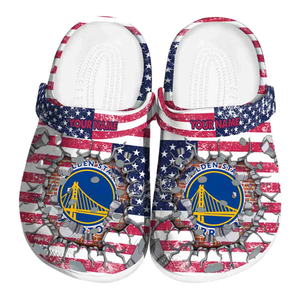 Golden State Warriors NBA Sport Crocs Crocband Clogs Shoes Comfortable For Men Women and Kids