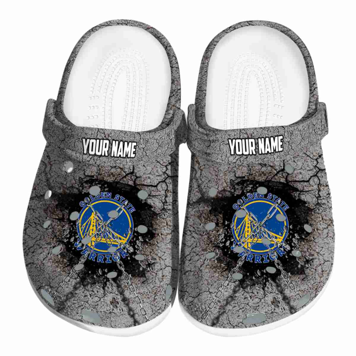 Golden State Warriors NBA Sport Crocs Crocband Clogs Shoes Comfortable For Men Women and Kids