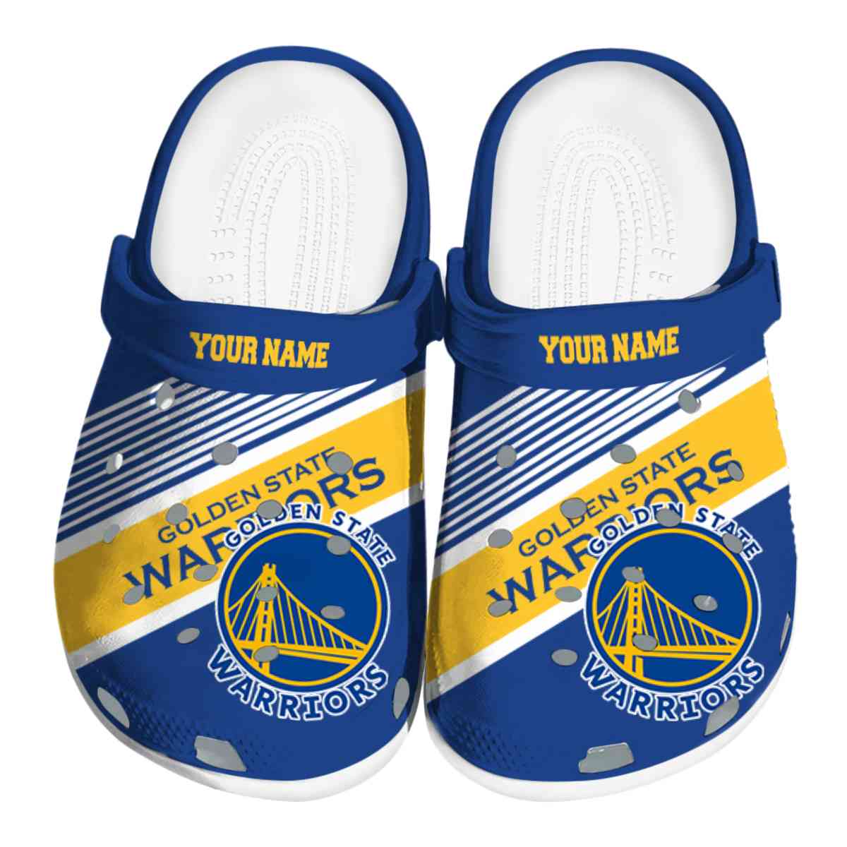 Golden State Warriors NBA Sport Crocs Crocband Clogs Shoes Comfortable For Men Women and Kids