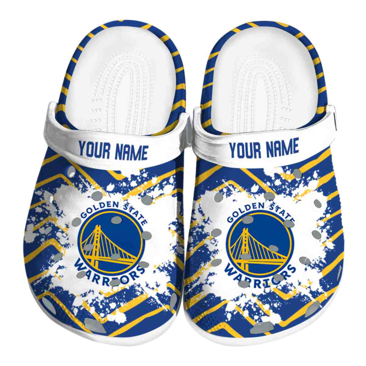 Golden State Warriors NBA Sport Crocs Crocband Clogs Shoes Comfortable For Men Women and Kids
