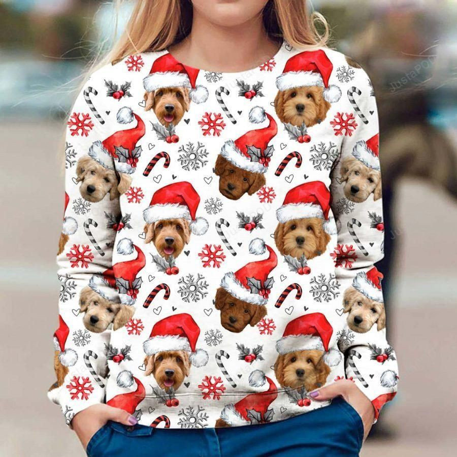 Goldendoodle Ugly Christmas Sweater Adult 3D Funny Matching for family