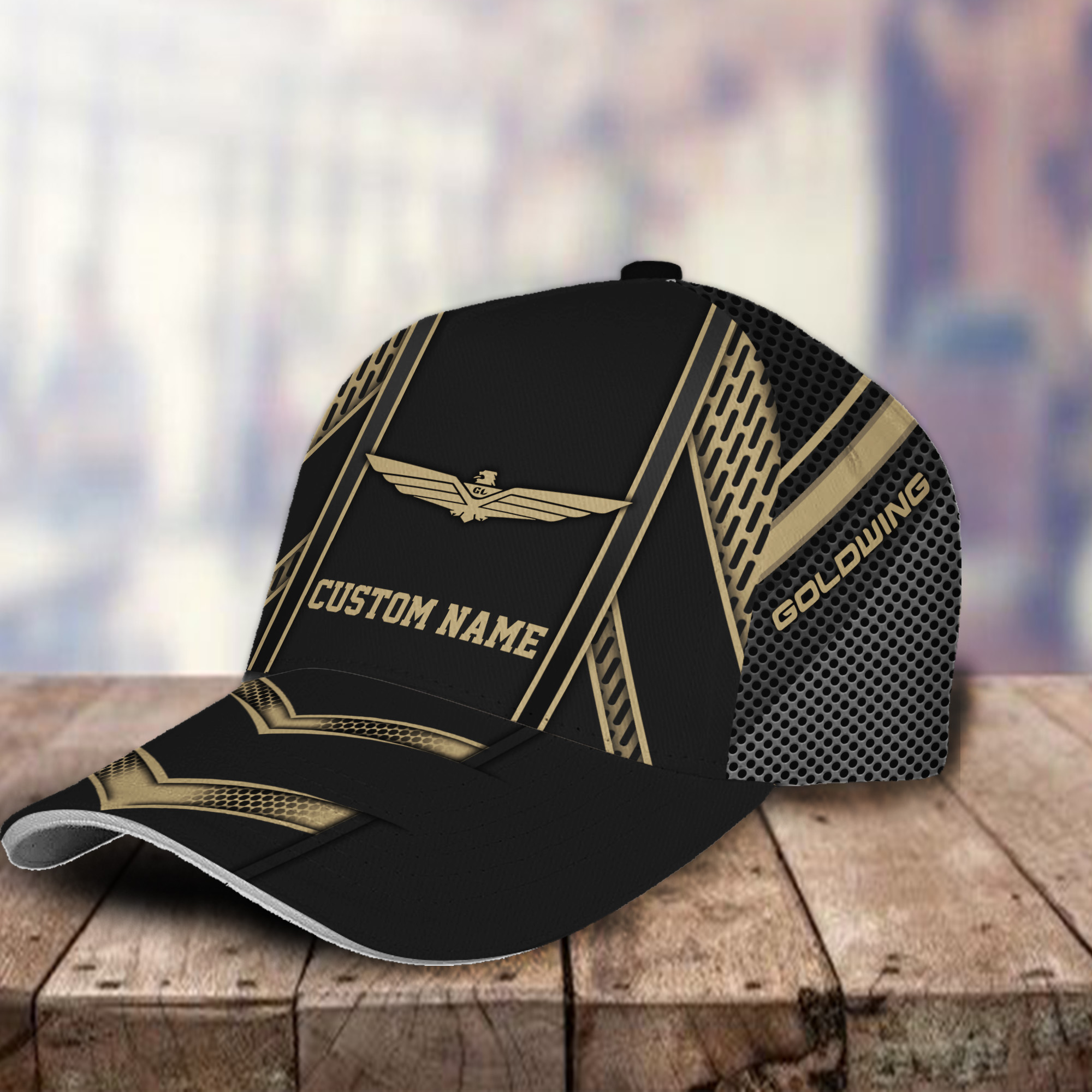 Goldwing 3D Classic Cap Hat Personalized Name For Men Women Trucker Hats Custom Hats Gifts For Men & Women