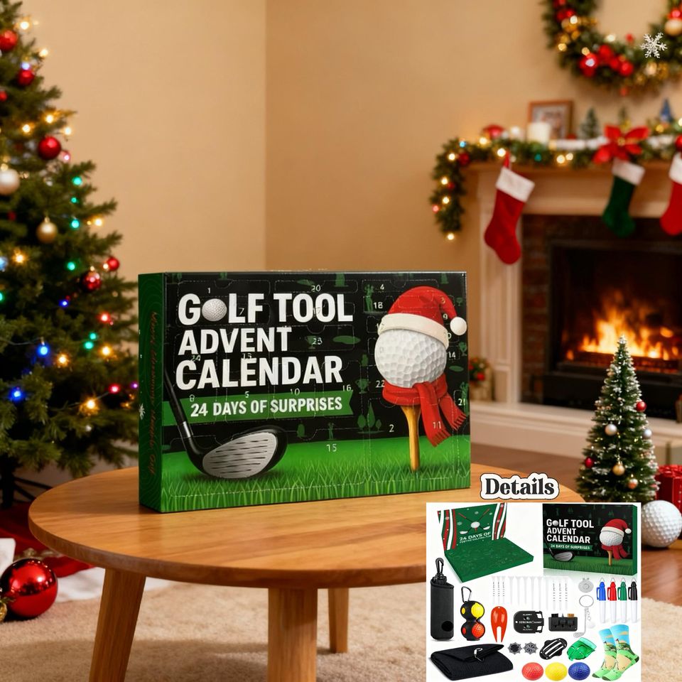 Golf Accessory Advent Calendar with 24 Surprises, Christmas and Father's Day Gift for Golf Enthusiasts