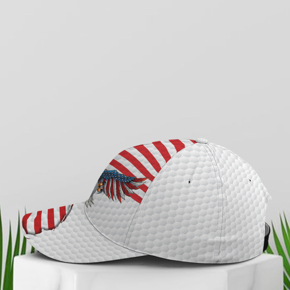 Golf American Flag Eagle Golf Ball Pattern Baseball Cap Trucker Hats Custom Hats Gifts For Men & Women