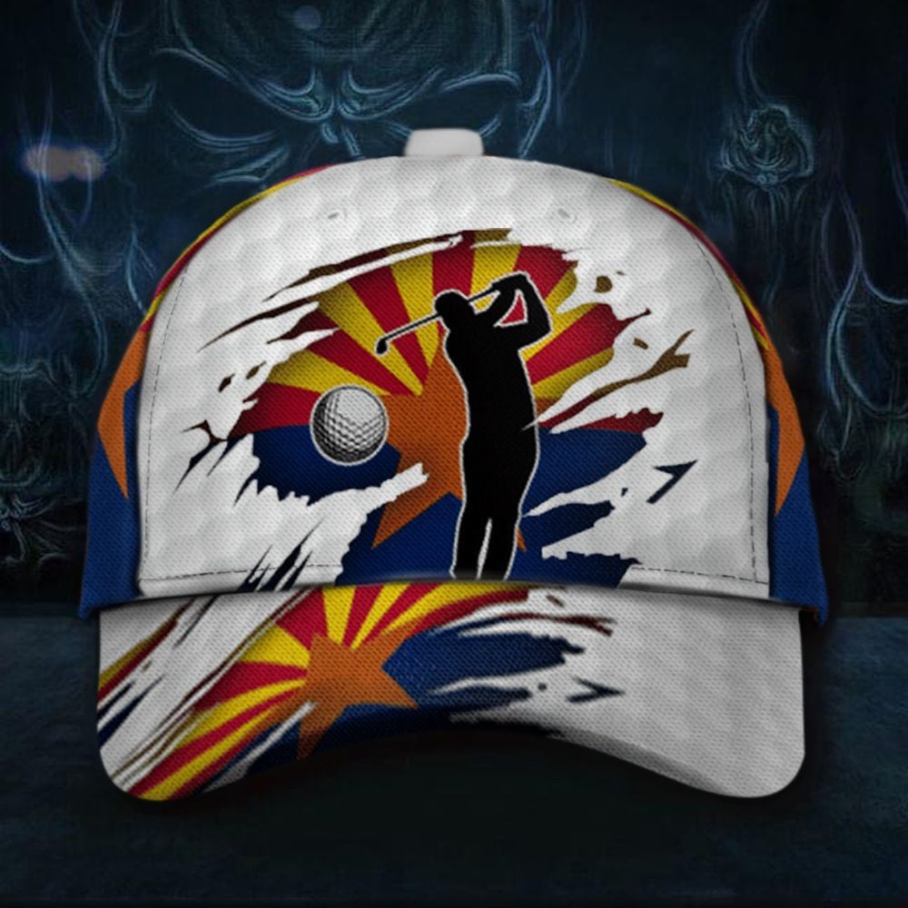 Golf Arizona Flag Hat Honor State Of Arizona Gifts For Golfers Under $50 Trucker Hats Custom Hats Gifts For Men & Women