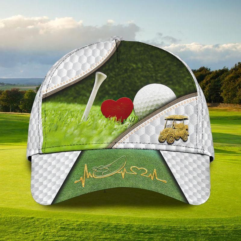 Golf Course White Classic Cap Baseball Cap For Golf Lovers Trucker Hats Custom Hats Gifts For Men & Women