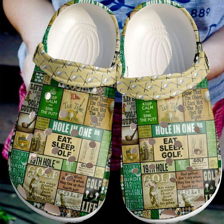 Golf Eat Sleep Classic Clogs Shoes