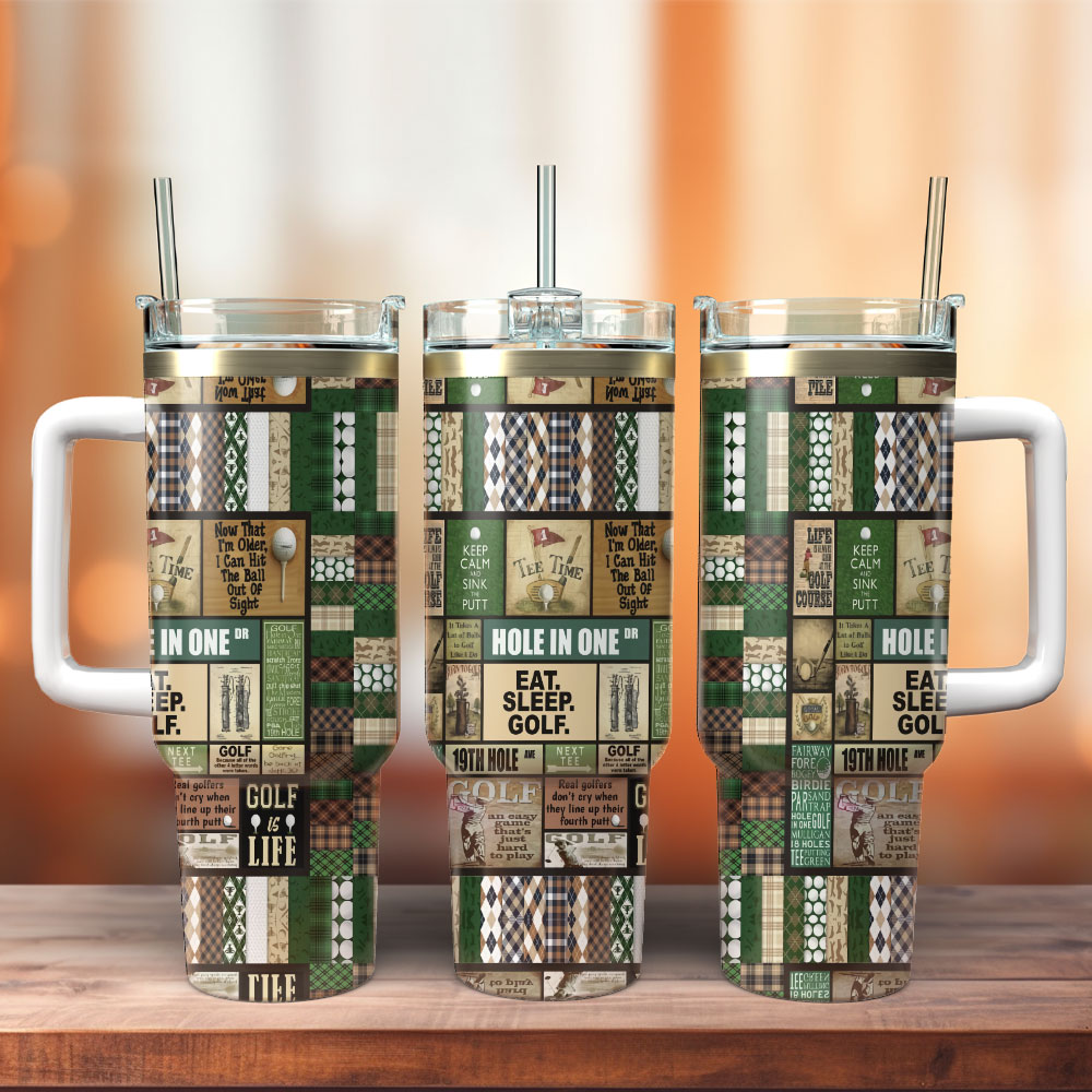 Golf Eat Sleep Custom Stanley Cup 40 oz 30 oz Tumbler With HandleTVC2301247