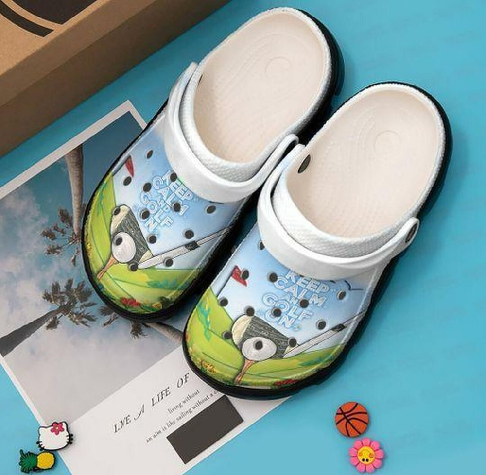 Golf Personalized Keep Calm In Golf On Gift For Lover Rubber clog Shoes Comfy Footwear