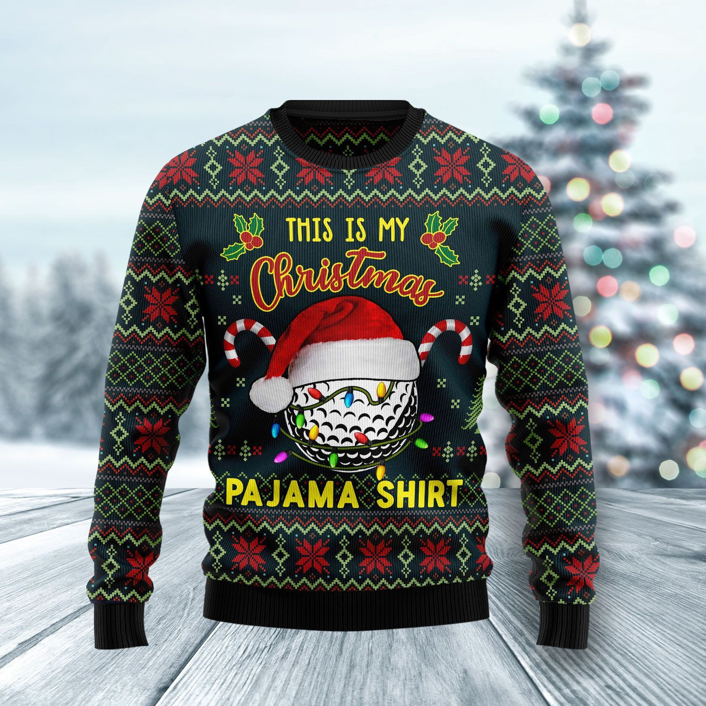 Golf Ugly Christmas Sweater Adult 3D Funny Matching for family