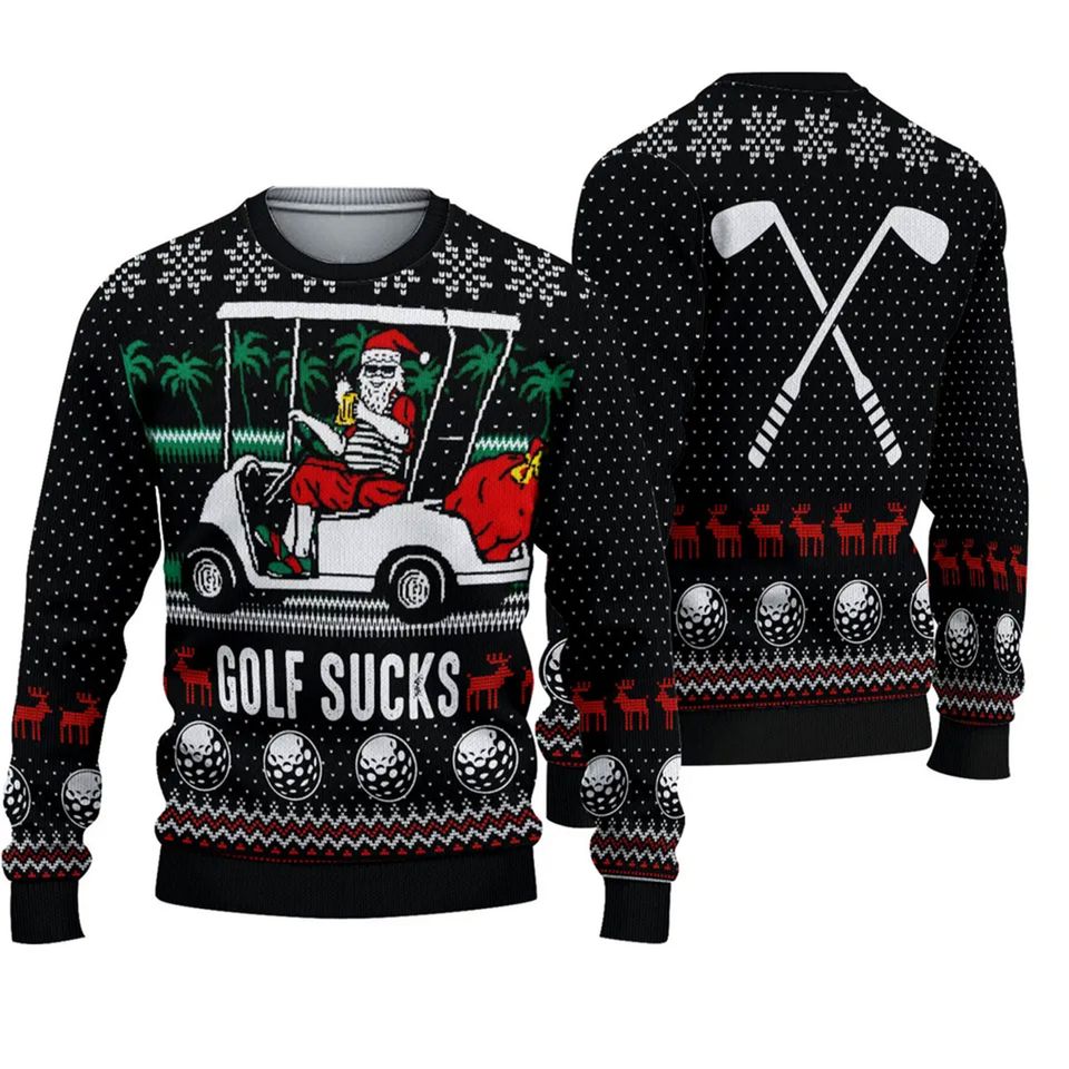 Golf Ugly Knitted Christmas Sweater