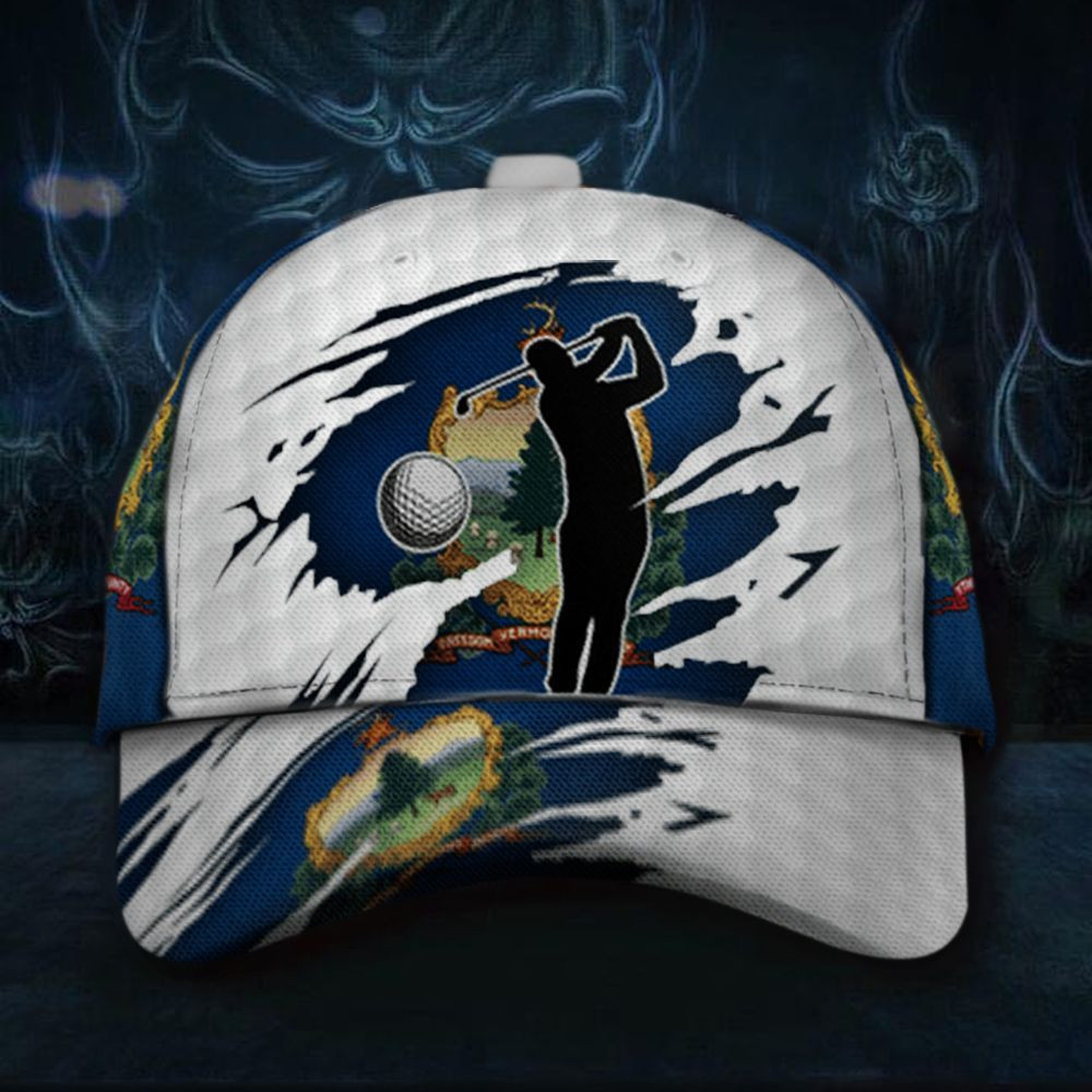 Golf Vermont State Flag Hat Freedom Vermont And Unity Cap Gifts For New Golfers Trucker Hats Custom Hats Gifts For Men & Women