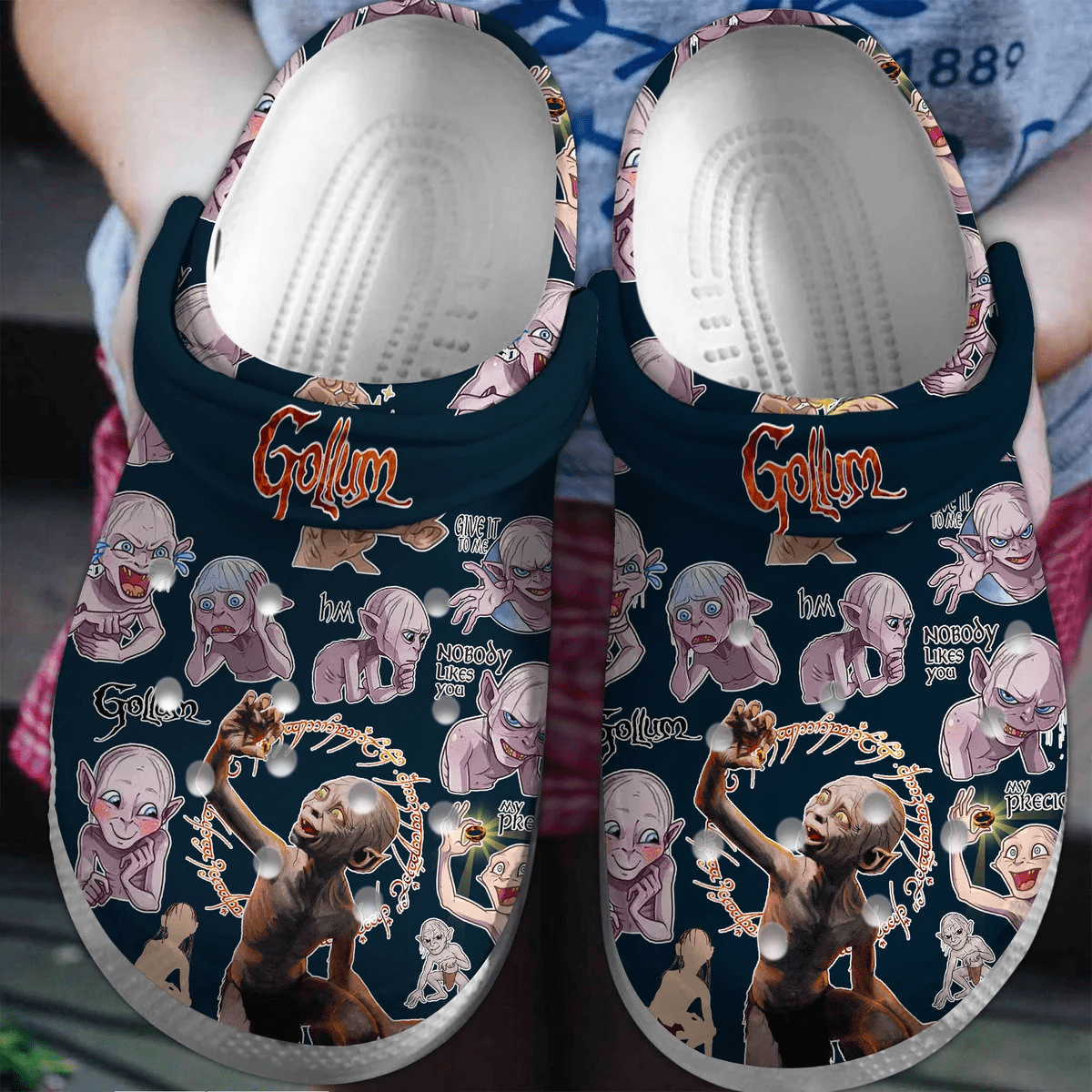 Gollum The Lord of the Rings Movie Crocs Crocband Clogs Shoes Comfortable For Men Women and Kids