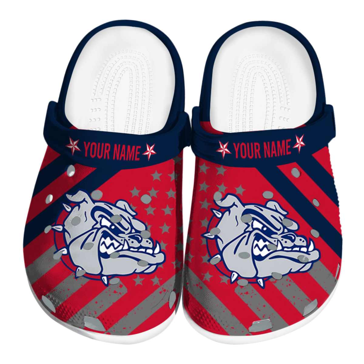 Gonzaga Bulldogs NCAA Sport Crocs Crocband Clogs Shoes Comfortable For Men Women and Kids