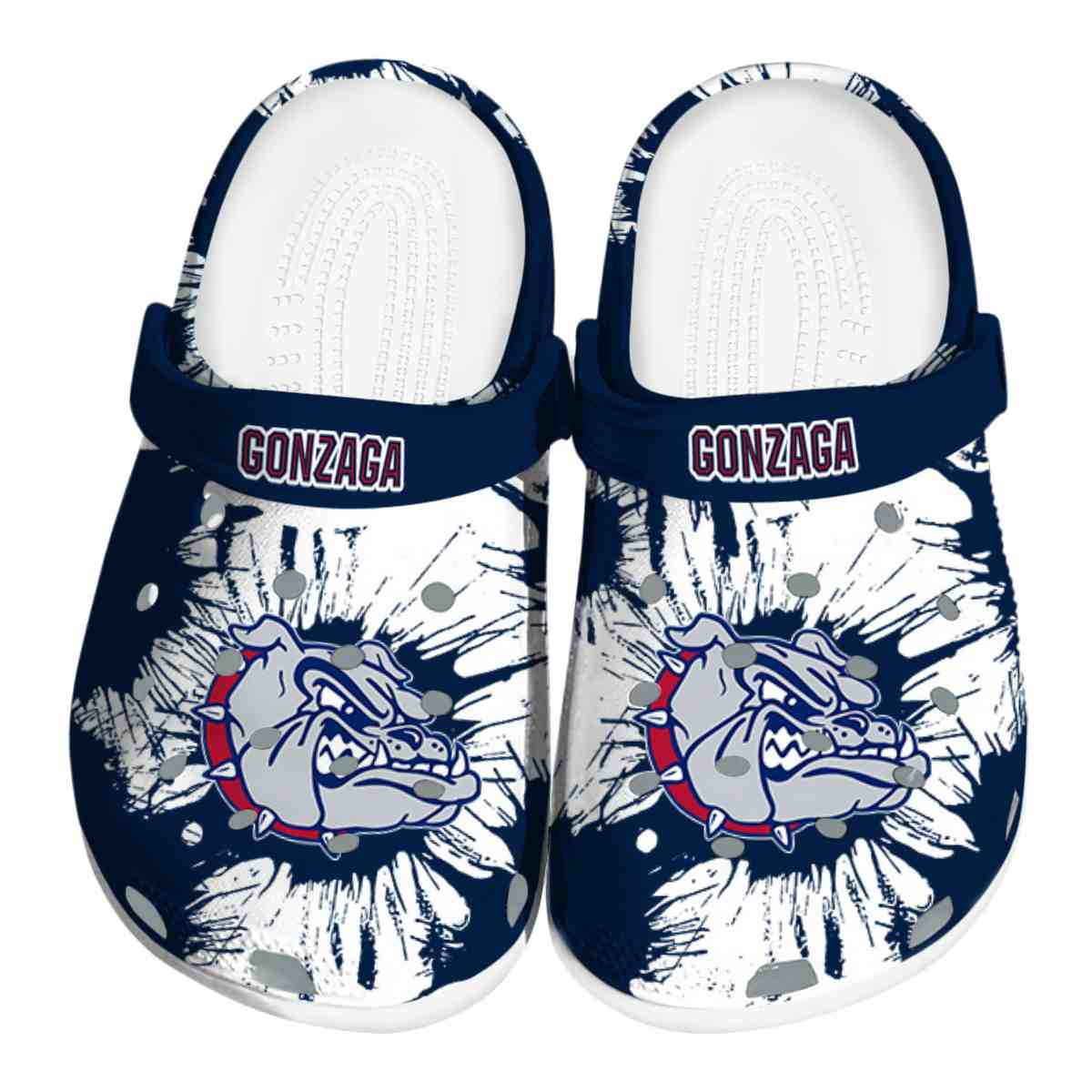 Gonzaga Bulldogs NCAA Sport Crocs Crocband Clogs Shoes Comfortable For Men Women and Kids
