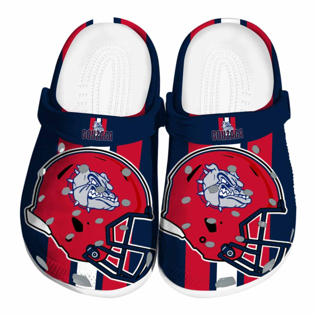 Gonzaga Bulldogs NCAA Sport Crocs Crocband Clogs Shoes Comfortable For Men Women and Kids