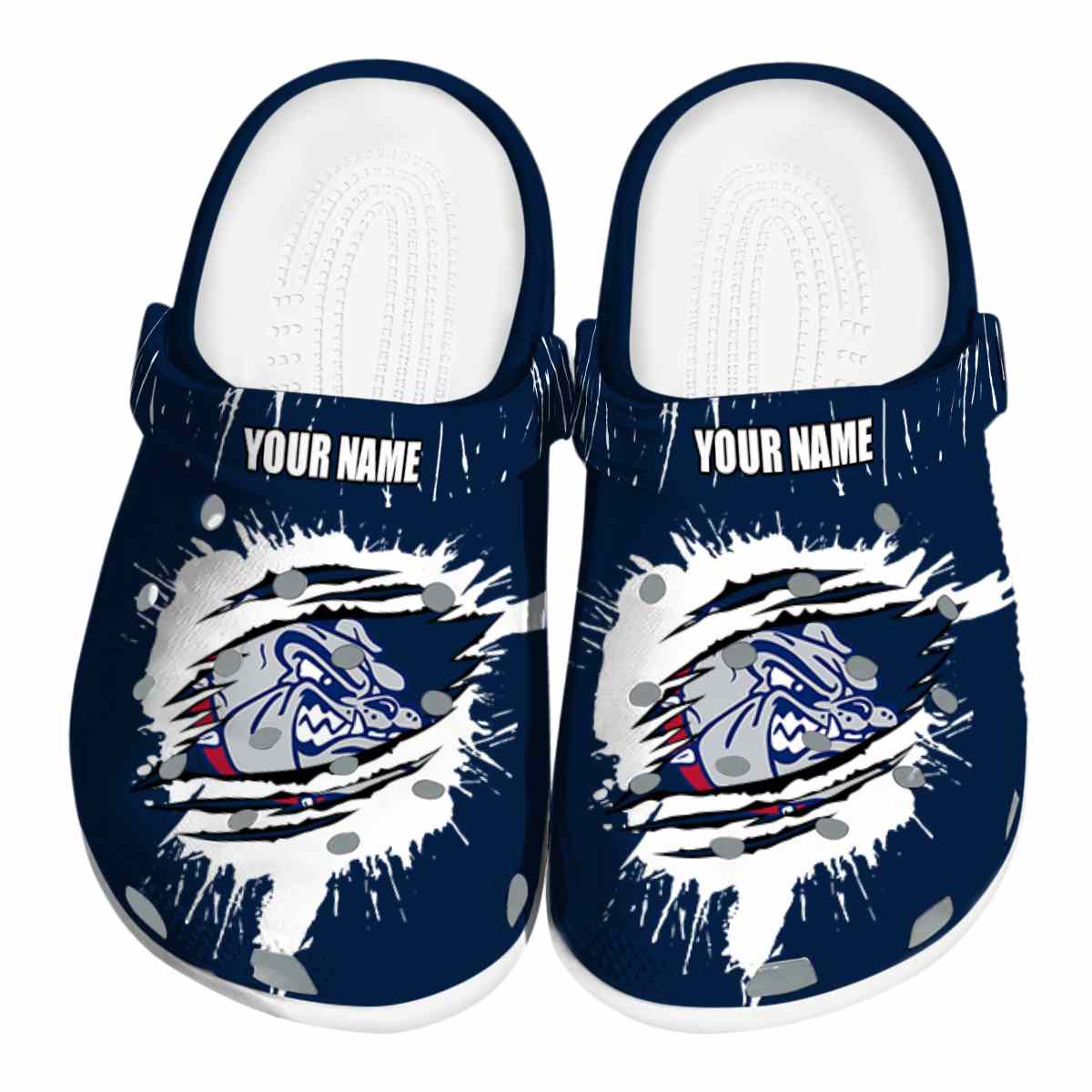 Gonzaga Bulldogs NCAA Sport Crocs Crocband Clogs Shoes Comfortable For Men Women and Kids