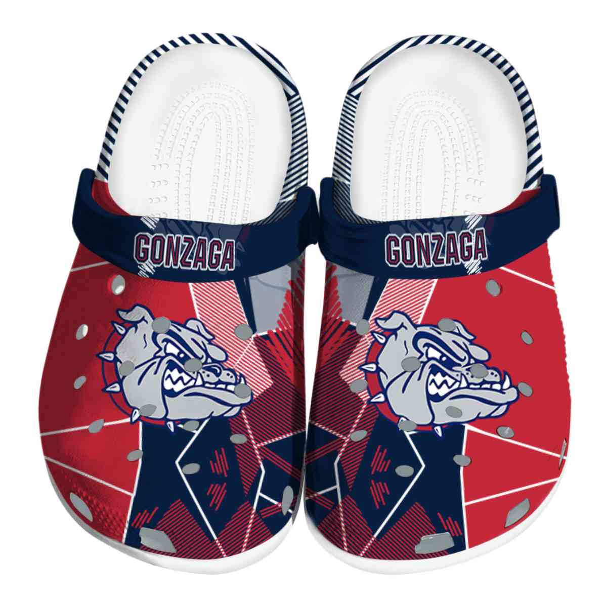 Gonzaga Bulldogs NCAA Sport Crocs Crocband Clogs Shoes Comfortable For Men Women and Kids
