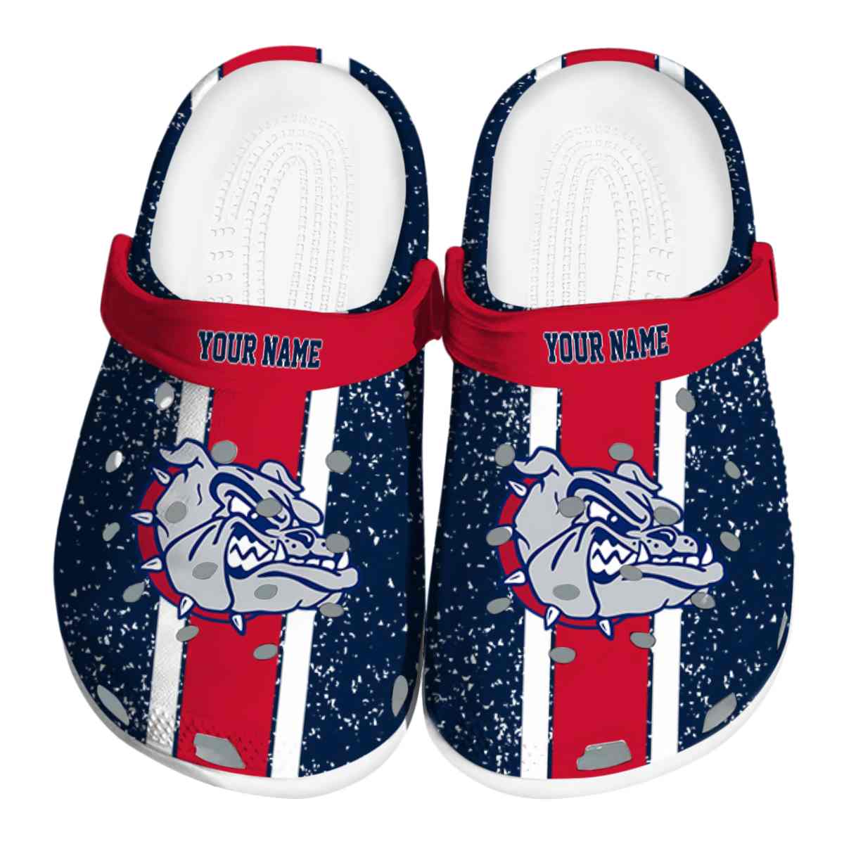 Gonzaga Bulldogs NCAA Sport Crocs Crocband Clogs Shoes Comfortable For Men Women and Kids