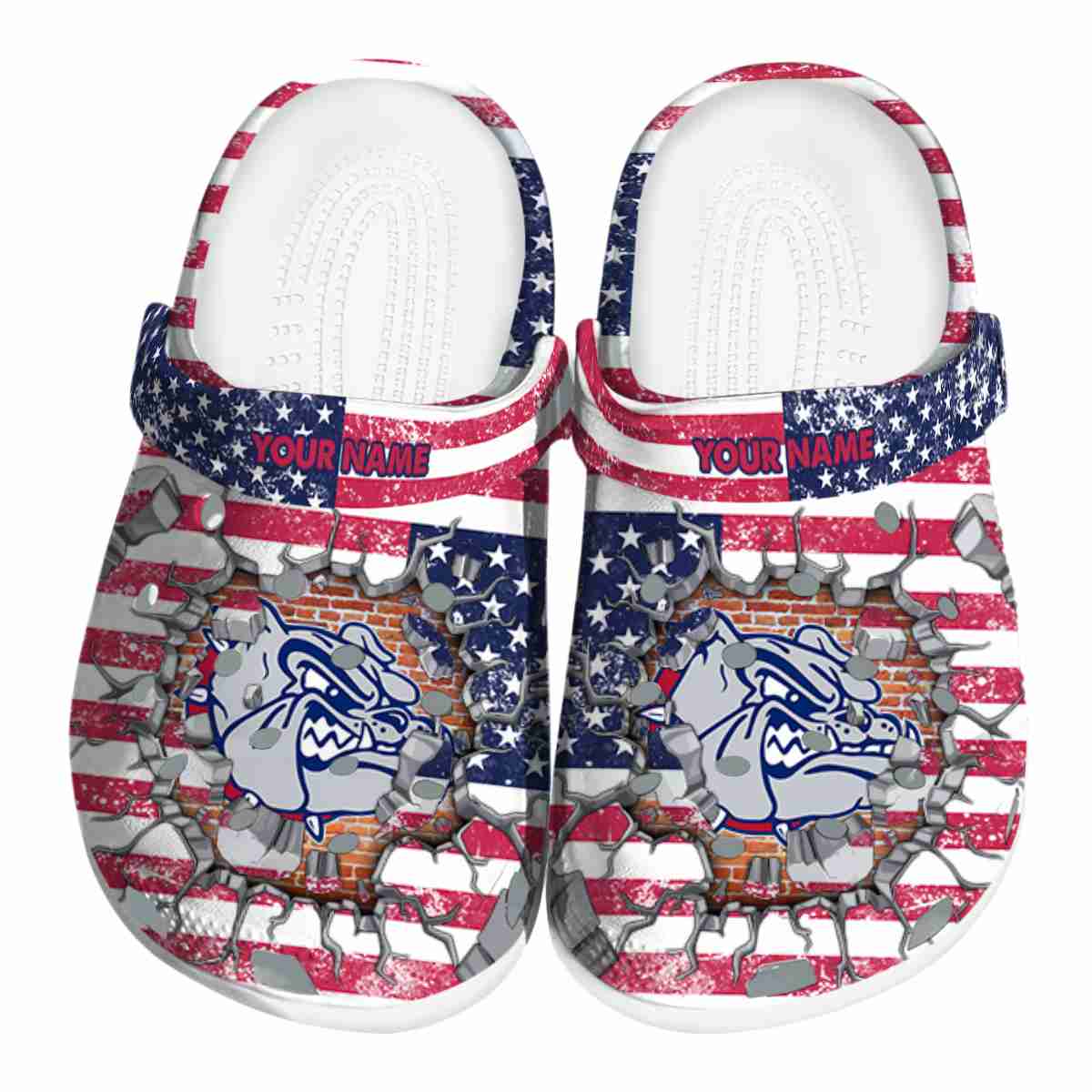 Gonzaga Bulldogs NCAA Sport Crocs Crocband Clogs Shoes Comfortable For Men Women and Kids