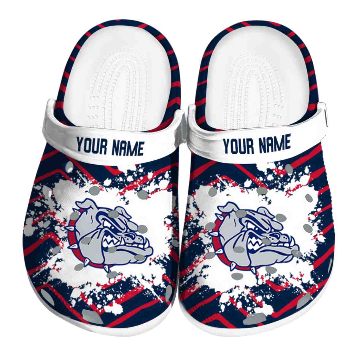 Gonzaga Bulldogs NCAA Sport Crocs Crocband Clogs Shoes Comfortable For Men Women and Kids