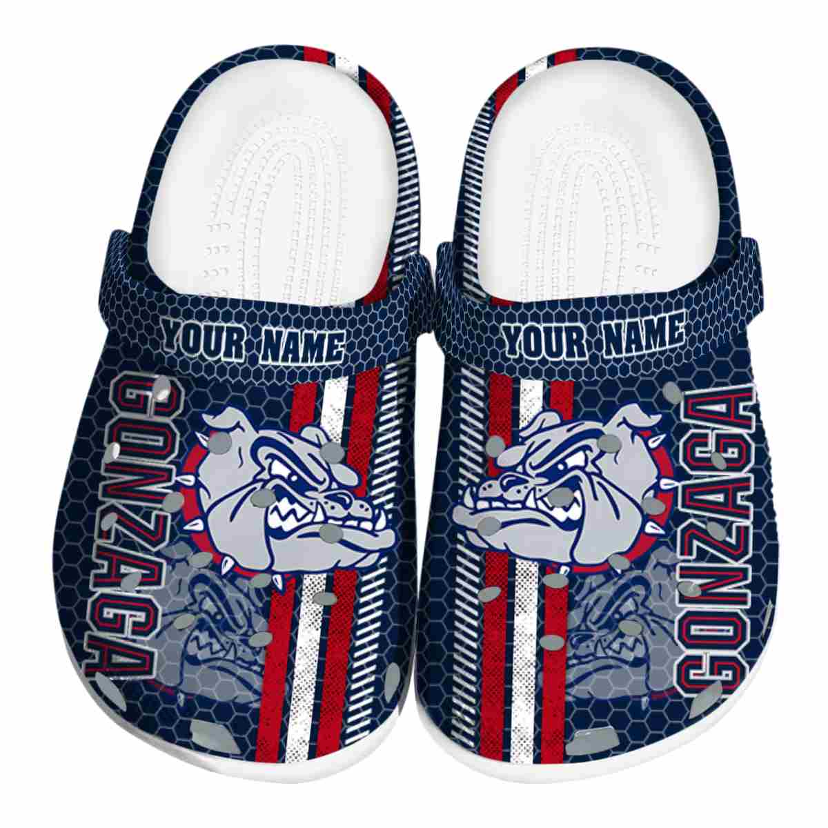 Gonzaga Bulldogs NCAA Sport Crocs Crocband Clogs Shoes Comfortable For Men Women and Kids
