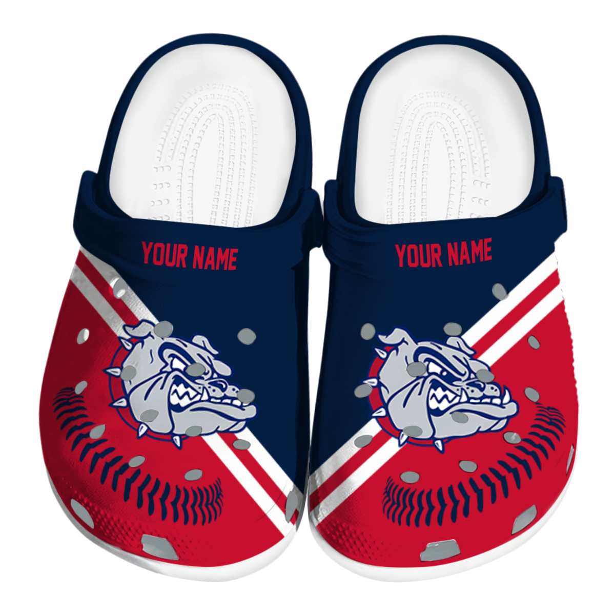 Gonzaga Bulldogs NCAA Sport Crocs Crocband Clogs Shoes Comfortable For Men Women and Kids