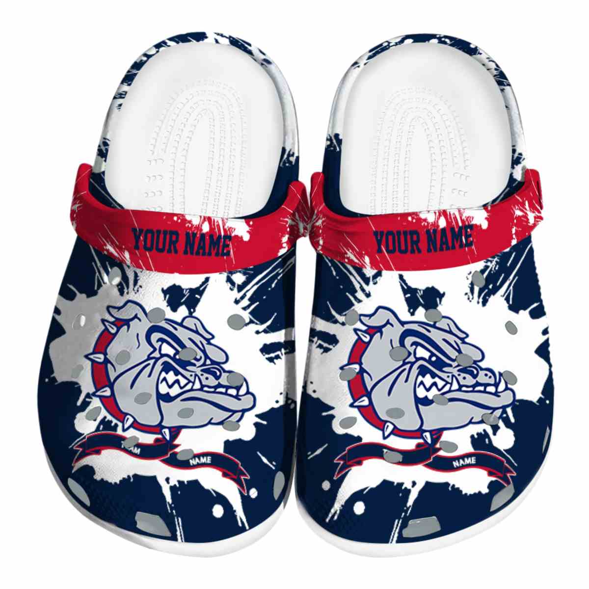 Gonzaga Bulldogs NCAA Sport Crocs Crocband Clogs Shoes Comfortable For Men Women and Kids