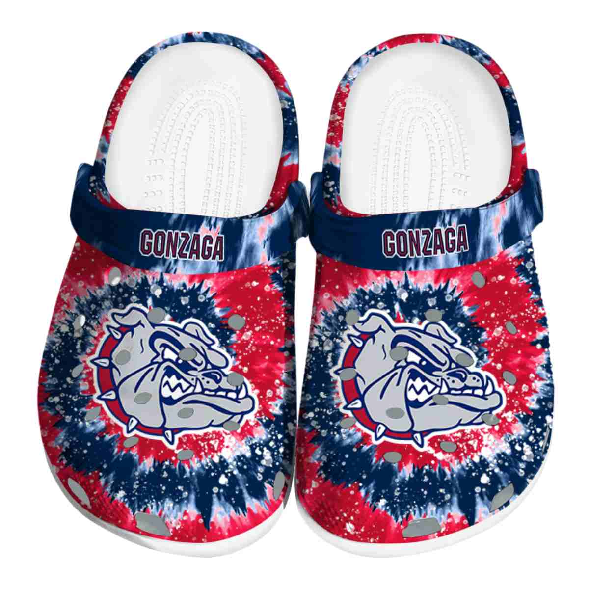 Gonzaga Bulldogs NCAA Sport Crocs Crocband Clogs Shoes Comfortable For Men Women and Kids