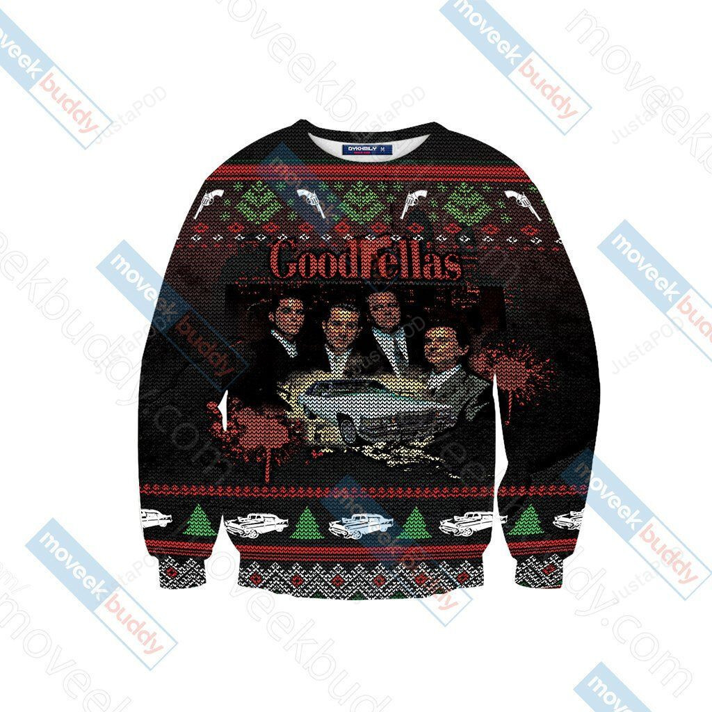 Goodfellas Ugly Christmas Sweater Adult 3D Funny Matching for family