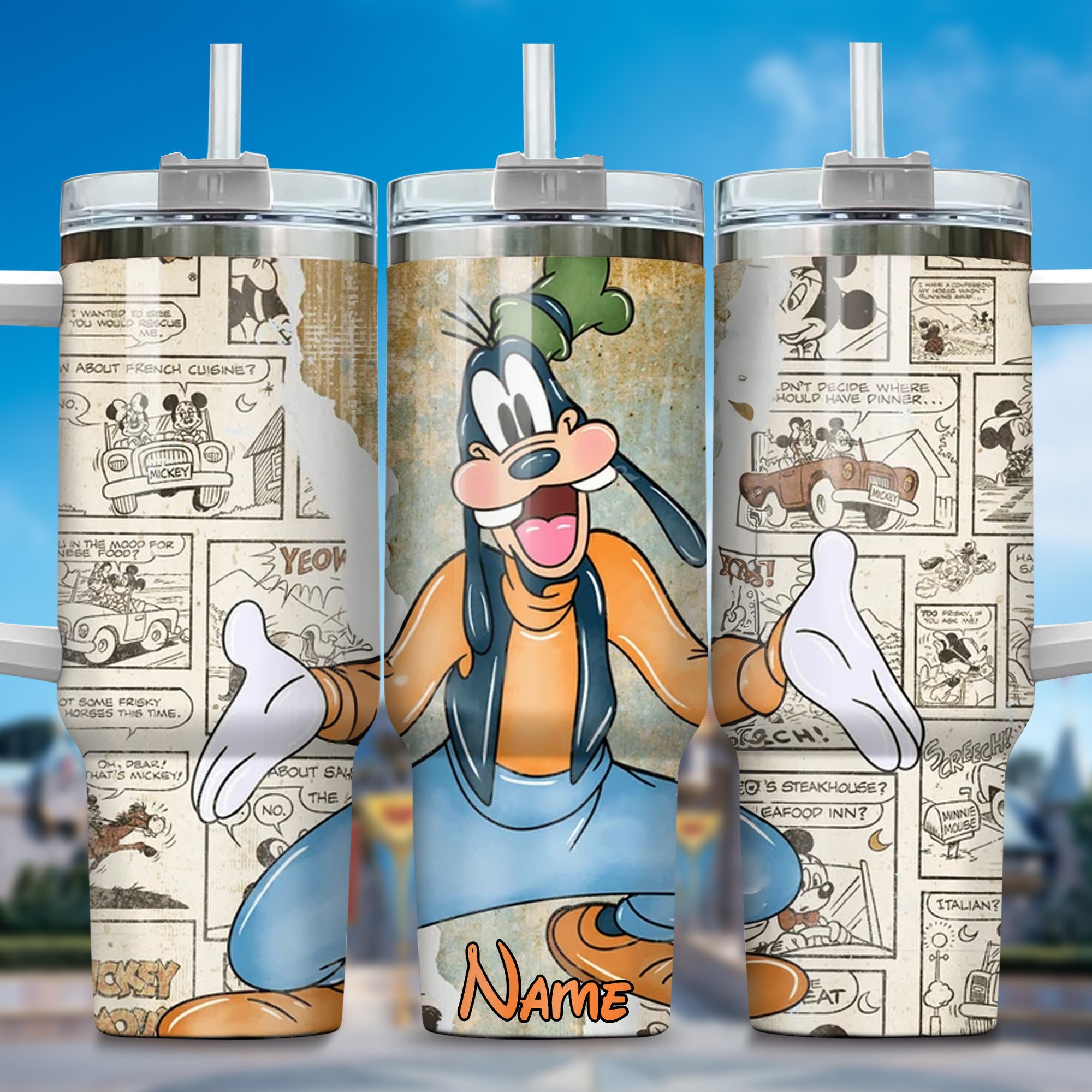 Goofy Cartoon Custom Stanley Cup 40 oz 30 oz Tumbler With HandleTVC2301359
