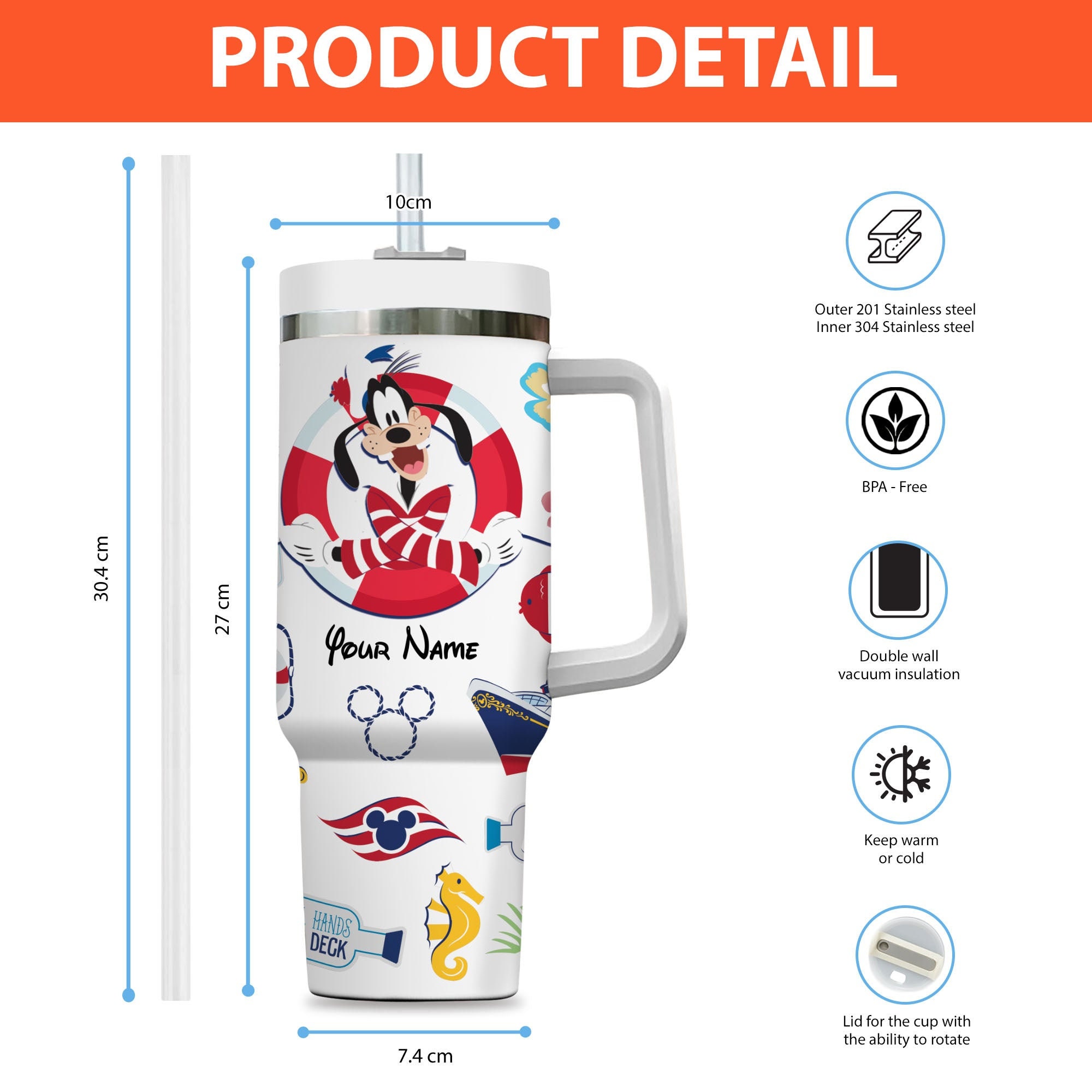 Goofy Disney Cartoon Custom Stanley Cup 40 oz 30 oz Tumbler With HandleTVC2301976 - Image 4