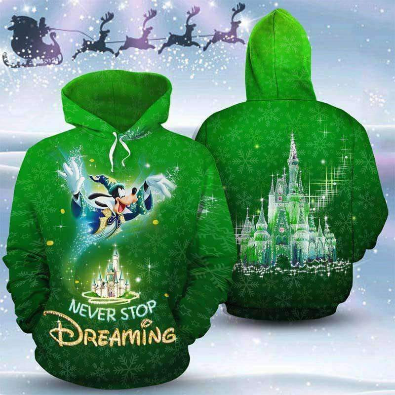 Goofy Never Stop Dreaming 3D All Over Print Hoodie, Zip Hoodie