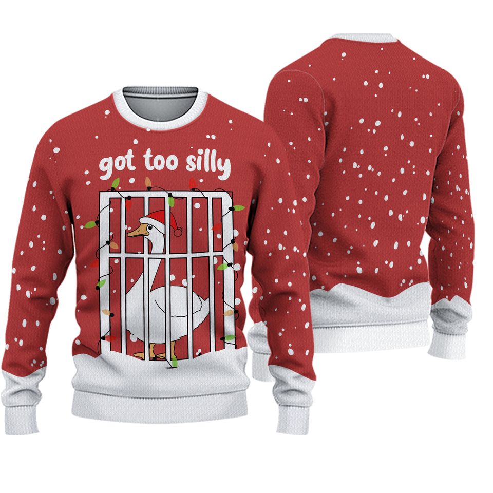 Goose Christmas Ugly Sweater, Silly Goose Ugly Sweatshirt
