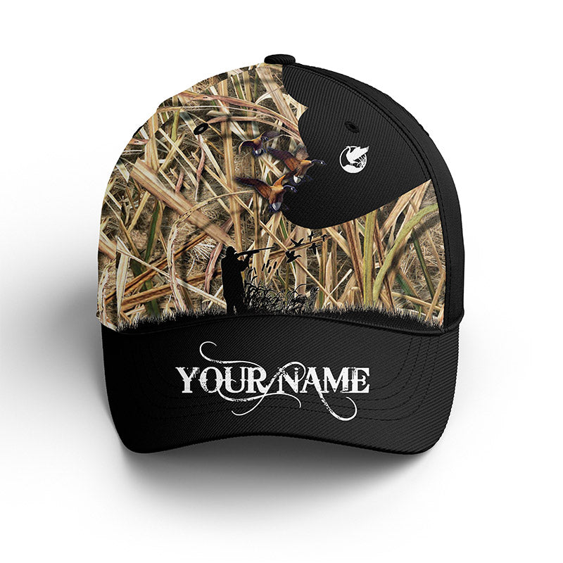 Goose Hunting Camo Custom Name Adjustable Mesh Unisex Baseball Hat, Bird Hunting Hats, Fishing Classic Cap Trucker Hats Custom Hats Gifts For Men & Women