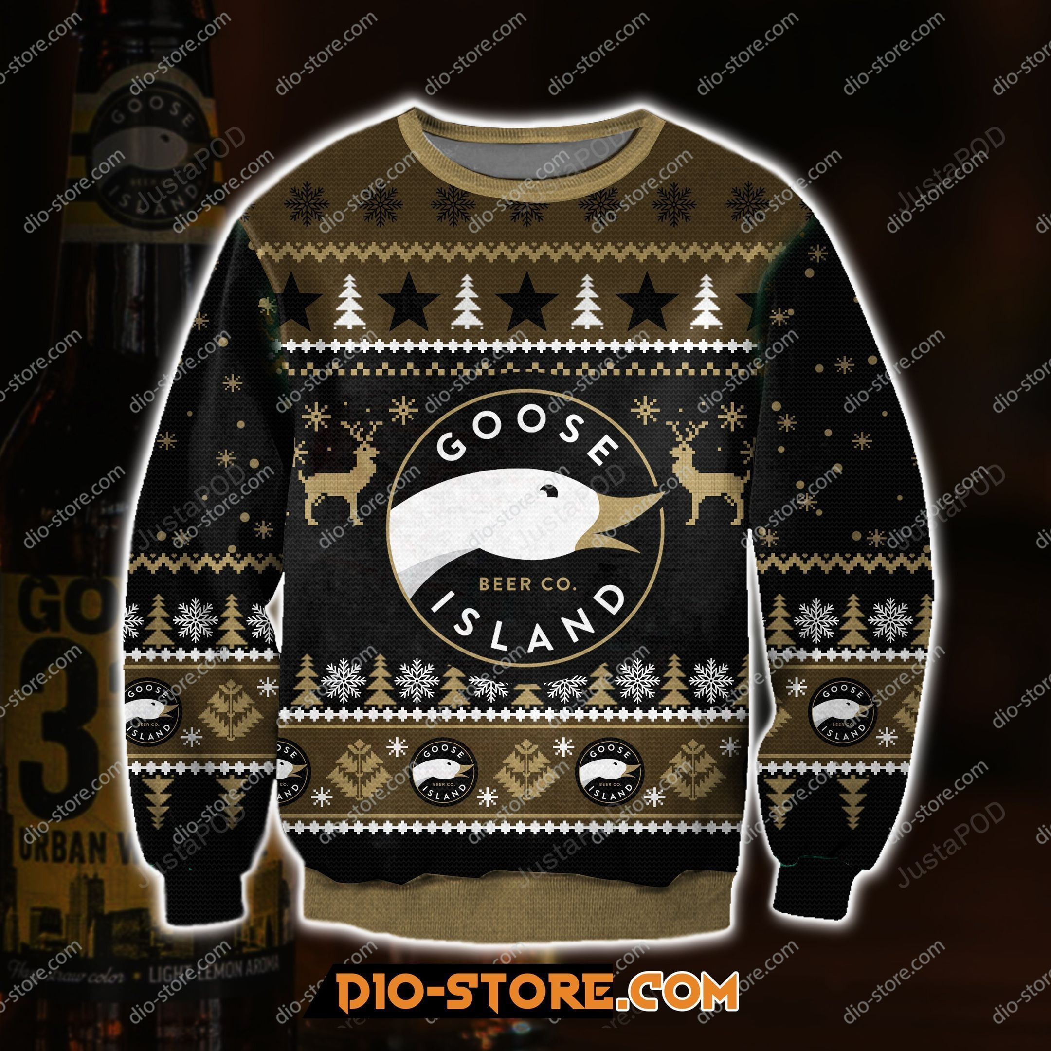 Goose Island Beer Ugly Christmas Sweater Adult 3D Funny Matching for family