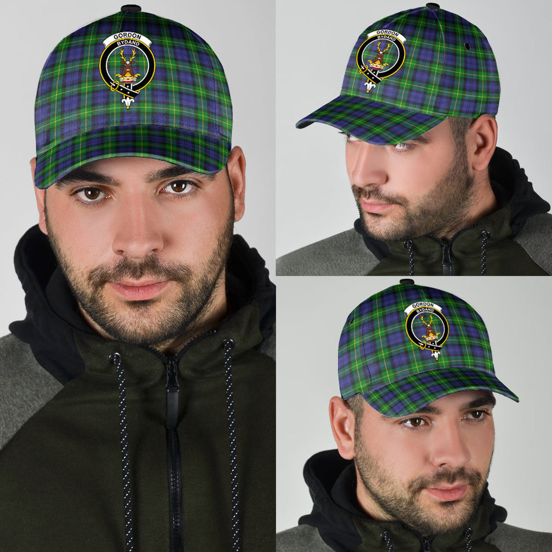 Gordon Modern Tartan Baseball Cap, Tartan Plaid Cap with Family Crest K23 Trucker Hats Custom Hats Gifts For Men & Women