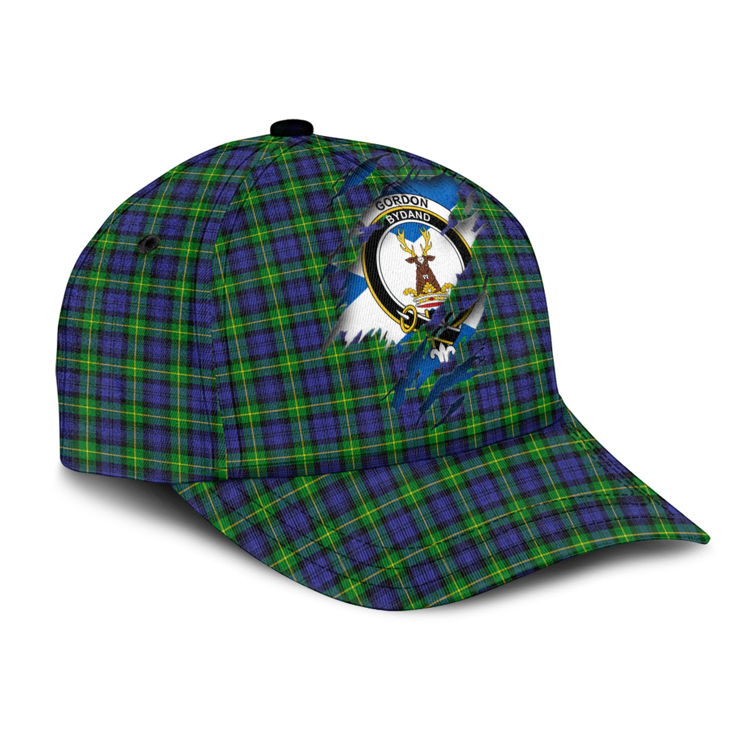 Gordon Modern Tartan Plaid Cap, Family Crest In Me Style Tartan Baseball Cap TS23 Trucker Hats Custom Hats Gifts For Men & Women