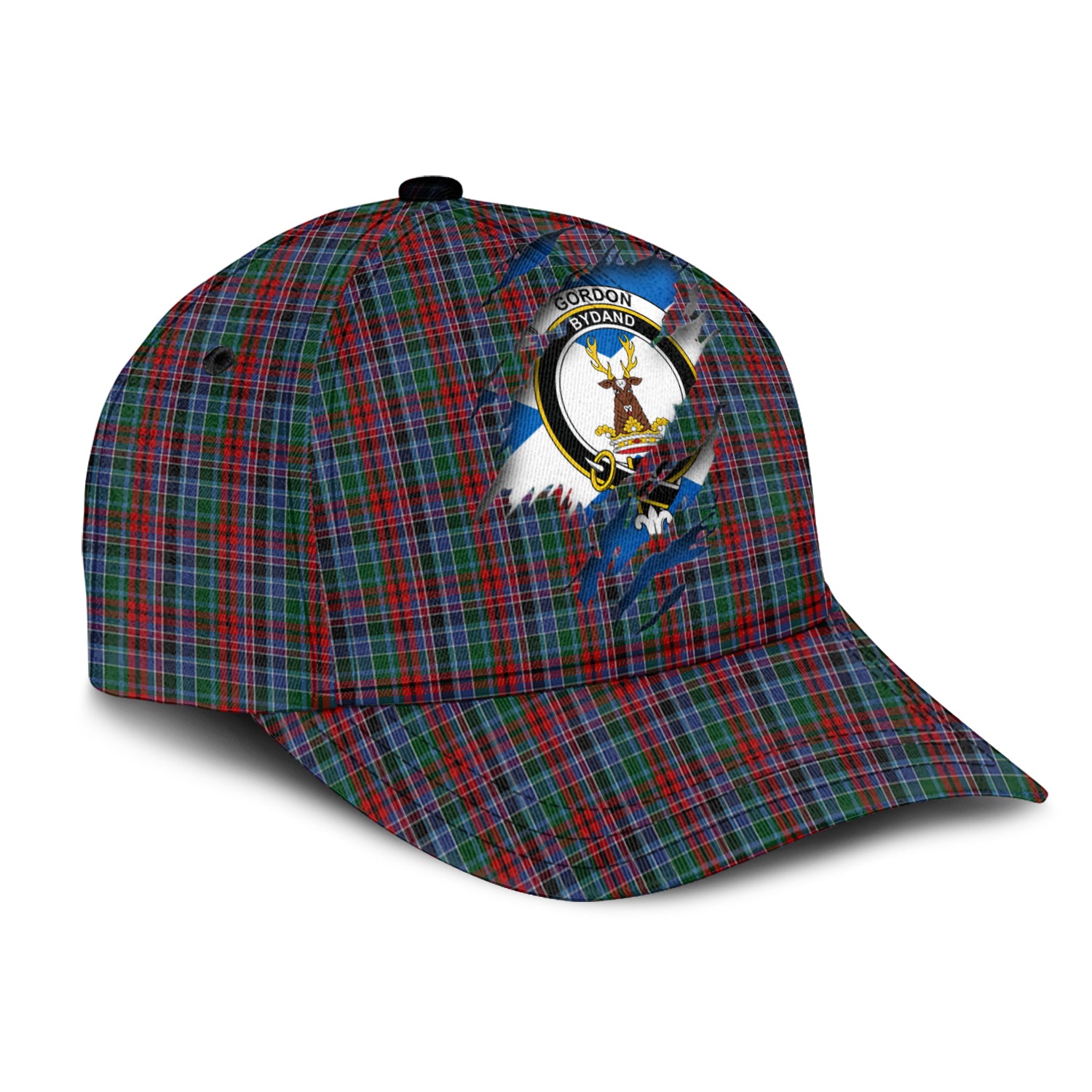 Gordon Red Tartan Plaid Cap, Family Crest In Me Style Tartan Baseball Cap TS23 Trucker Hats Custom Hats Gifts For Men & Women