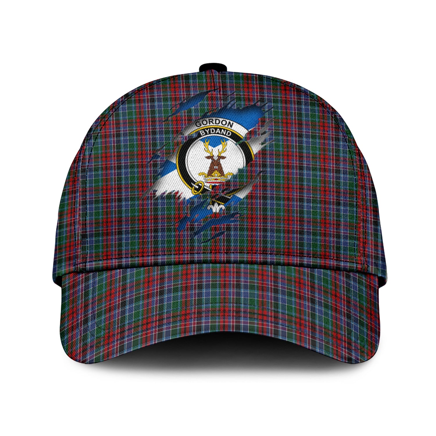 Gordon Red Tartan Plaid Cap, Family Crest In Me Style Tartan Baseball Cap TS23 Trucker Hats Custom Hats Gifts For Men & Women