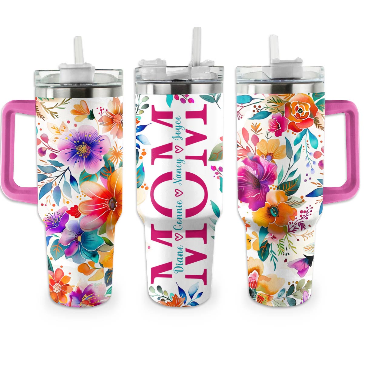 Gorgeous Floral Mom Custom Stanley Cup 40 oz 30 oz Tumbler With HandleTVC2301788