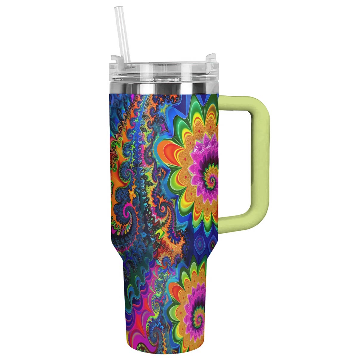 Gorgeous Spiral Flower Custom Stanley Cup 40 oz 30 oz Tumbler With HandleTVC2301784