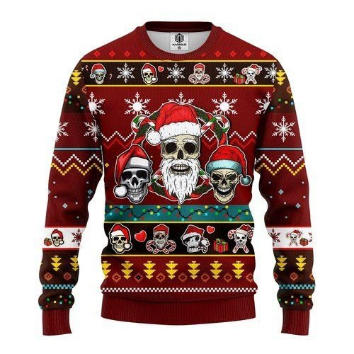 Goth For Unisex Ugly Christmas Sweater Adult 3D Funny Matching for family