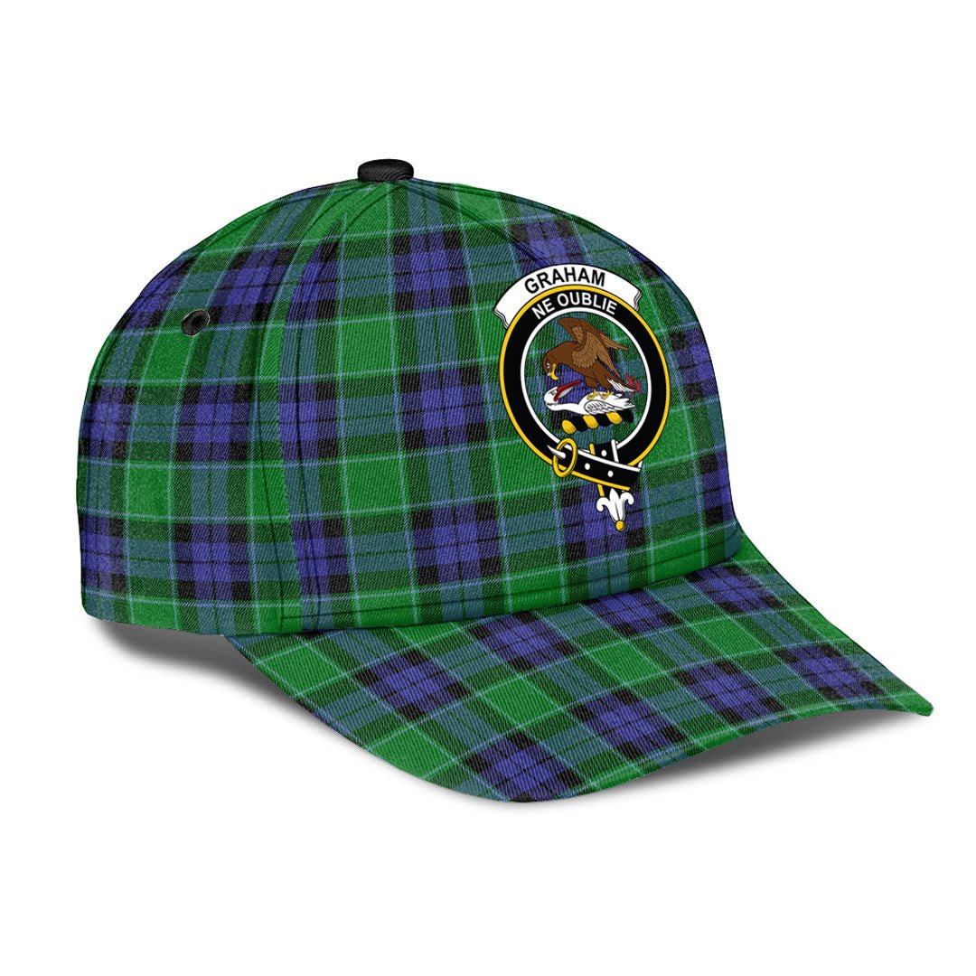 Graham of Menteith Modern Tartan Baseball Cap, Tartan Plaid Cap with Family Crest K23 Trucker Hats Custom Hats Gifts For Men & Women