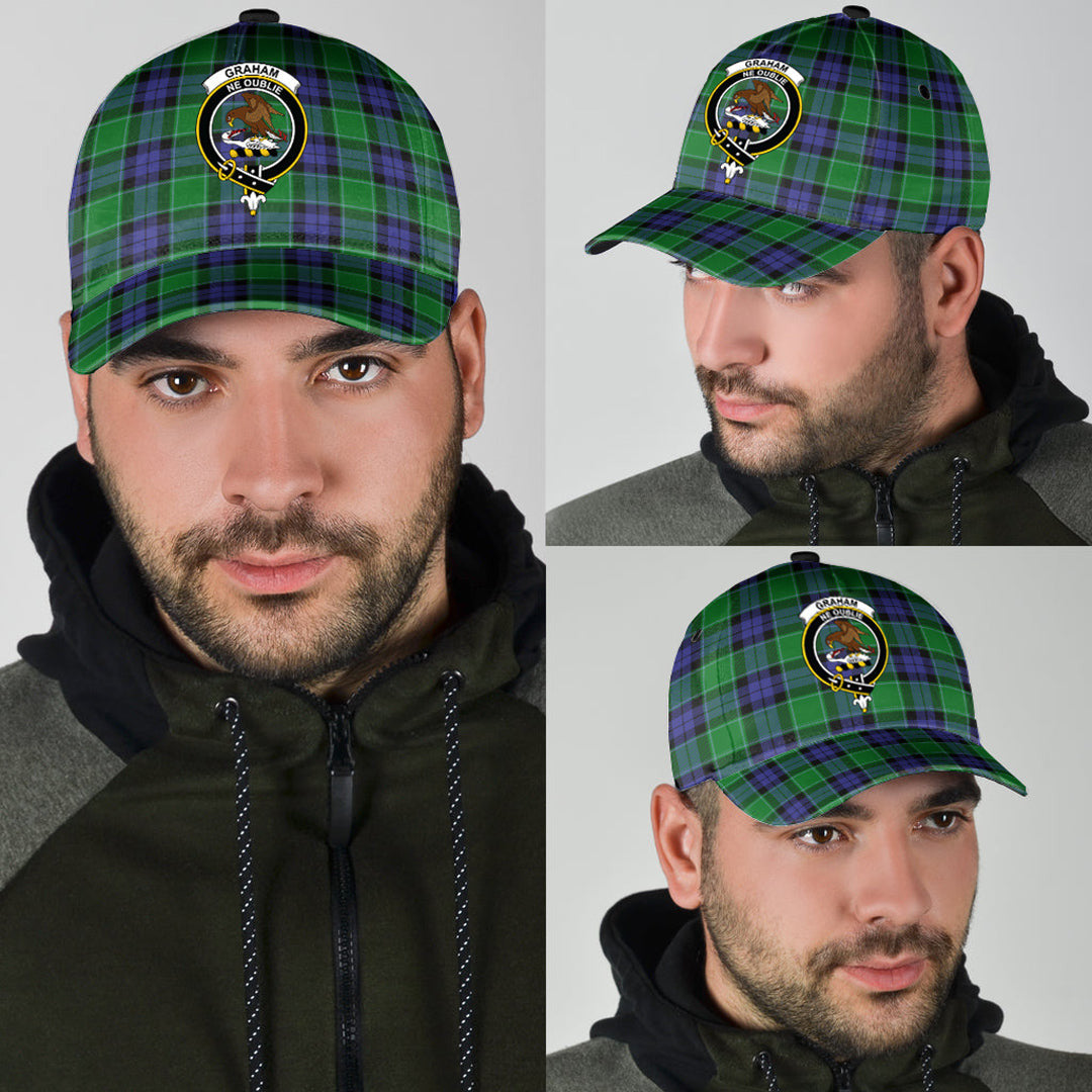 Graham of Menteith Modern Tartan Baseball Cap, Tartan Plaid Cap with Family Crest K23 Trucker Hats Custom Hats Gifts For Men & Women