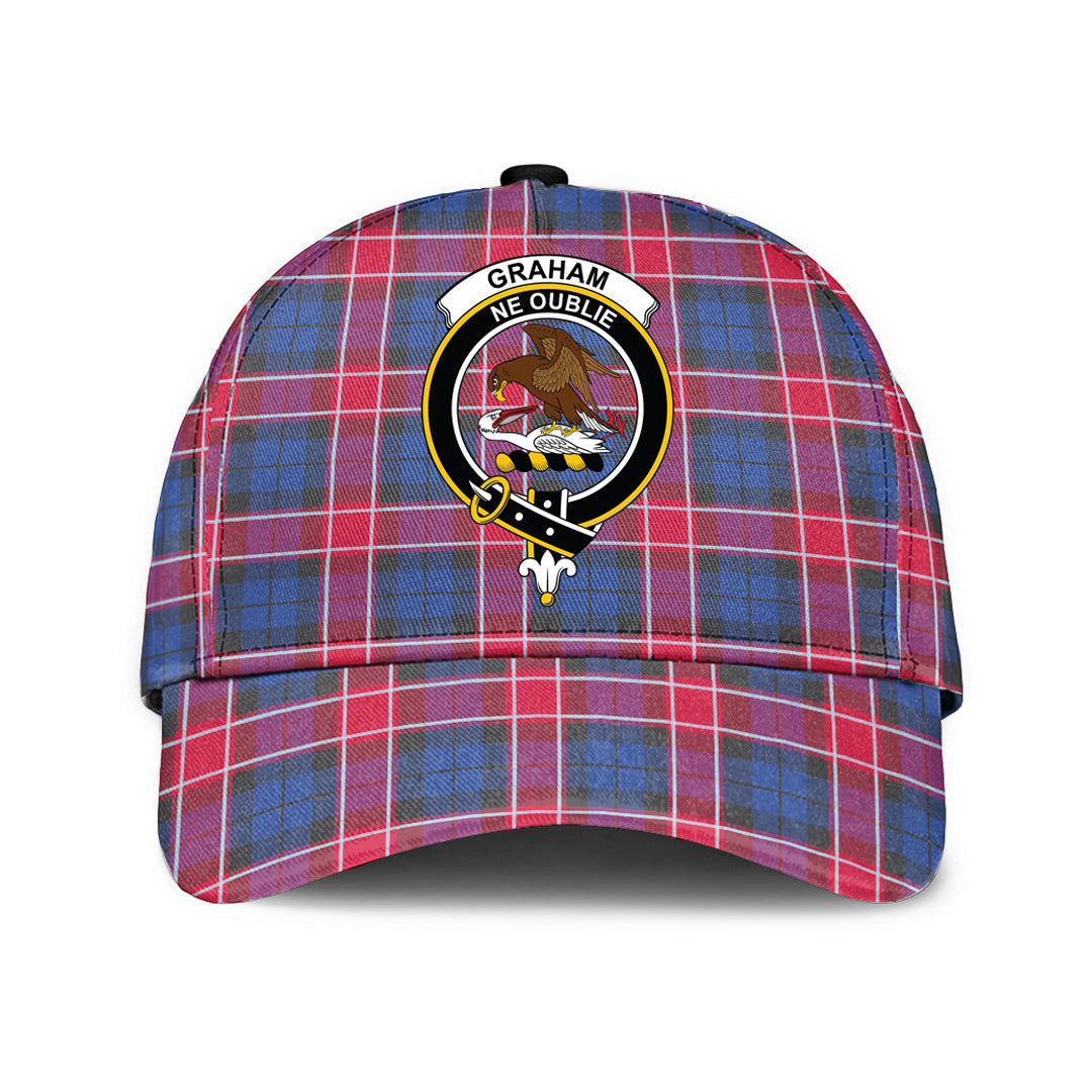 Graham of Menteith Red Tartan Baseball Cap, Tartan Plaid Cap with Family Crest K23 Trucker Hats Custom Hats Gifts For Men & Women