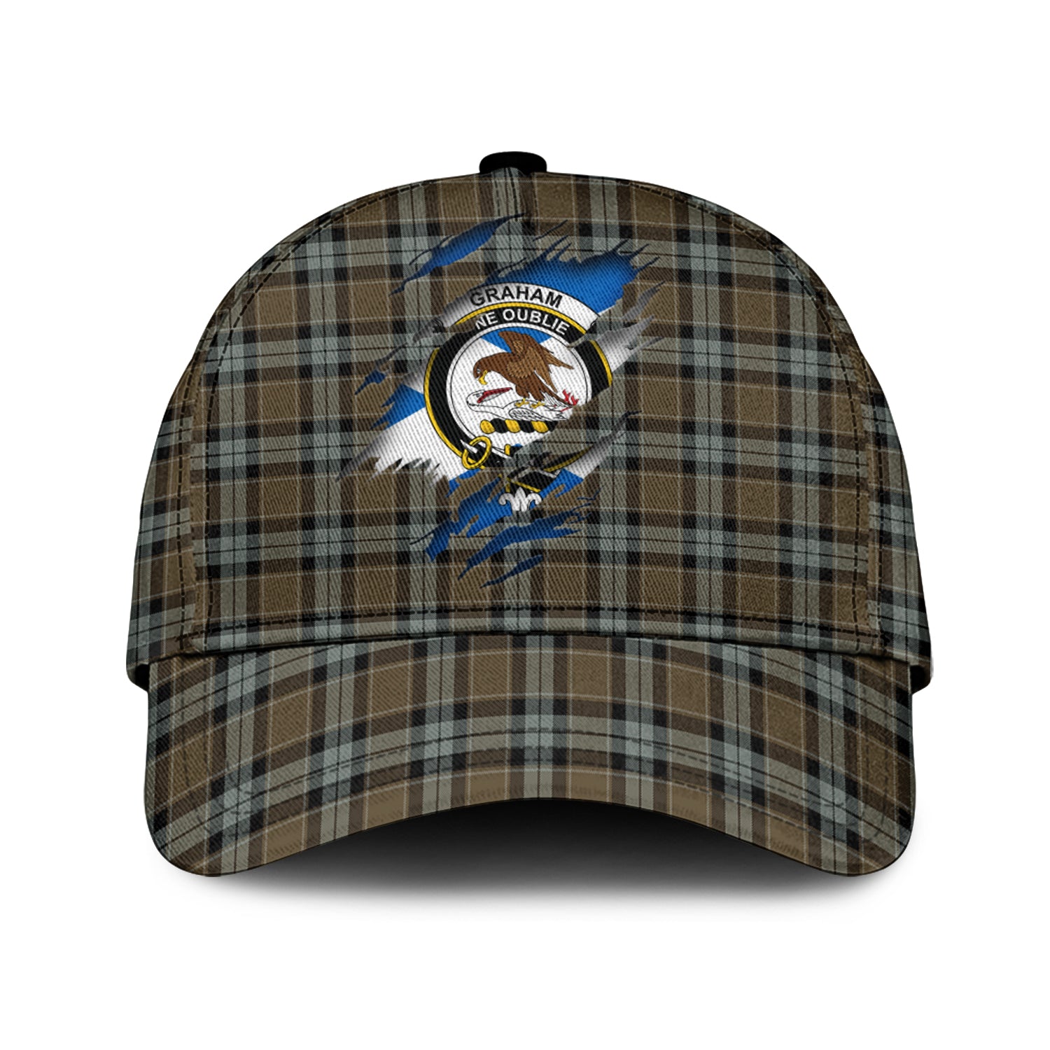 Graham of Menteith Weathered Tartan Plaid Cap, Family Crest In Me Style Tartan Baseball Cap TS23 Trucker Hats Custom Hats Gifts For Men & Women
