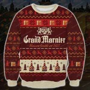 Grand Marnier 3D Print Winter Ugly Christmas Sweater Adult 3D Funny Matching for family