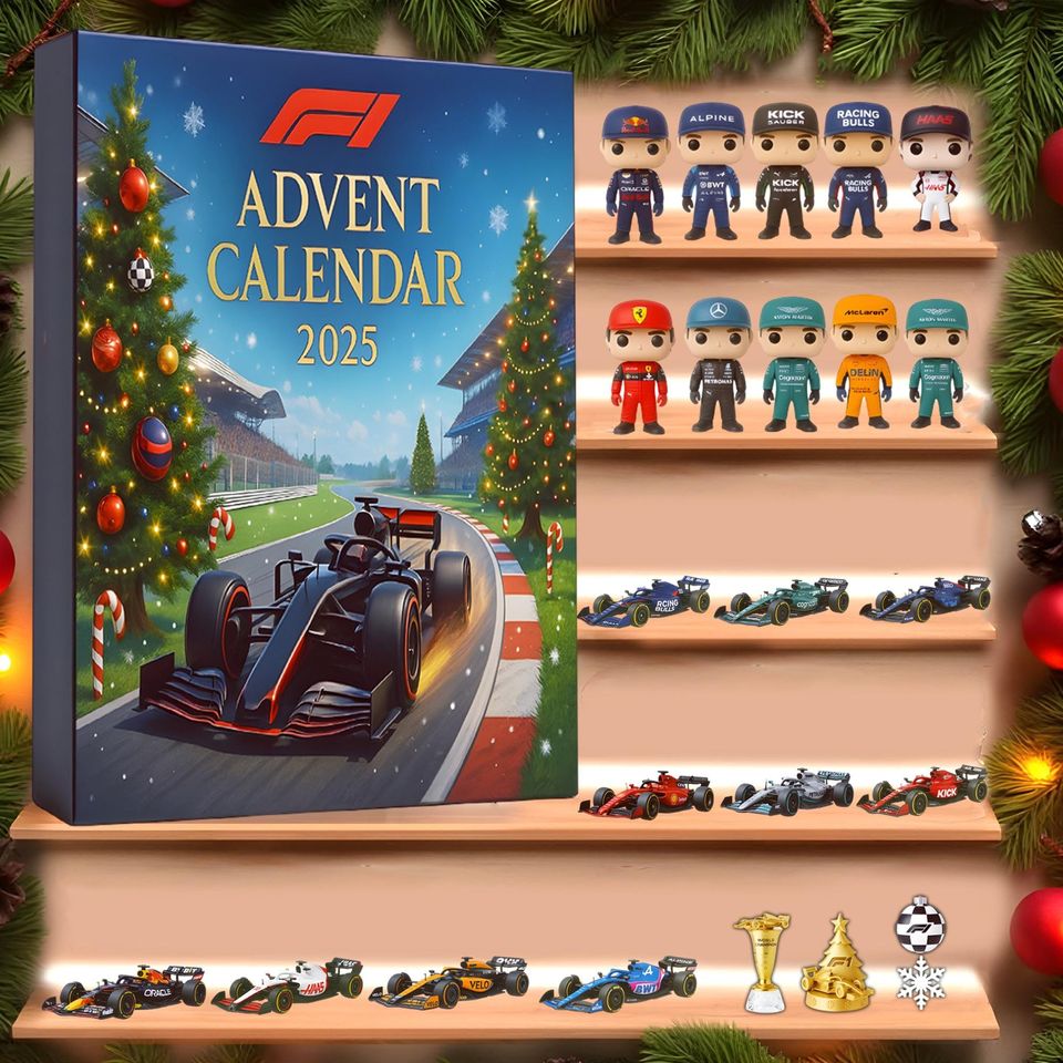 Grand Prix Racing Advent Calendar, Motorsport Fan Countdown Box, High Speed Race Car Gift